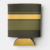 ヴィンテージ黄と緑のストライプ 缶クーラー (正面)