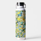 ヴィンテージ黄と青の花柄 ウォーターボトル (背面)