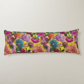 ヴィンテージ黄エレガントフローラモノグラム ボディピロー (裏面)