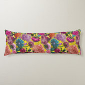 ヴィンテージ黄エレガントフローラモノグラム ボディピロー (正面)