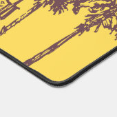 ヴィンテージ黄クール色熱帯ビーチスケッチ デスクマット (コーナー)