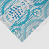 ヴィンテージ黄ストライプの花柄 薄葉紙 (詳細)