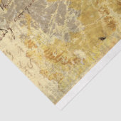 ヴィンテージ黄フランスの素朴植物分離 薄葉紙 (詳細)