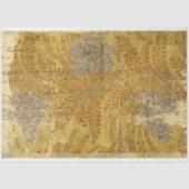 ヴィンテージ黄フランスの素朴植物分離 薄葉紙 (正面)