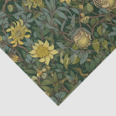 ヴィンテージ黄フローラ 薄葉紙 (詳細)