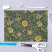 ヴィンテージ黄フローラ 薄葉紙 (クラフト)