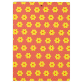 ヴィンテージ黄モダン橙花モノグラム クリップボード (裏面)