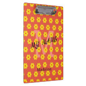 ヴィンテージ黄モダン橙花モノグラム クリップボード (右)