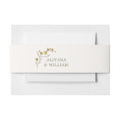 ヴィンテージ黄素朴フローラ結婚 招待状ベリーバンド (正面例)