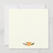 ヴィンテージ黄縁どモダン結婚フローラ 招待状 (裏面)