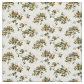 ヴィンテージ黄色い花の花の模様 ファブリック (見本)