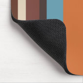 ヴィンテージ黄色と茶色のシームレスストライプな製品 マウスパッド (コーナー)