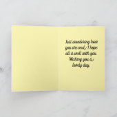 ヴィンテージ黄色のグリーティングカード カード (内部)