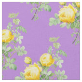 ヴィンテージ黄色のバラエレガント模様 ファブリック (クローズアップ)