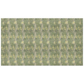 ヴィンテージ黄色の水仙と緑の葉 テーブルクロス (正面(横))