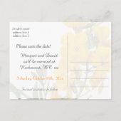 ヴィンテージ黄色の花は日付はがきを保存する。 案内ポストカード (裏面)