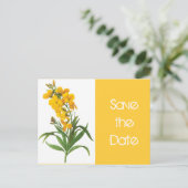 ヴィンテージ黄色の花は日付はがきを保存する。 案内ポストカード (スタンド正面)