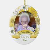 ヴィンテージ黄色の花を愛の記憶オーナメント セラミックオーナメント (右)