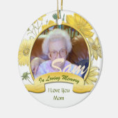 ヴィンテージ黄色の花を愛の記憶オーナメント セラミックオーナメント (左)