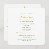 ヴィンテージ黄色の花ブライダルシャワー 招待状 (正面/裏面)