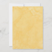 ヴィンテージ黄色トラックひまわり結婚花の仮想入り 招待状 (裏面)
