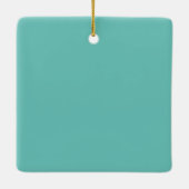 ヴィンテージ黄色トラックを雪に セラミックオーナメント (裏面)