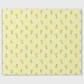 ヴィンテージ黄色 ラッピングペーパー (フラット)