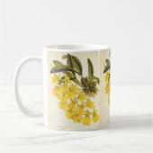 ヴィンテージ黄色Oncidium Orchid、熱帯花 コーヒーマグカップ (左)