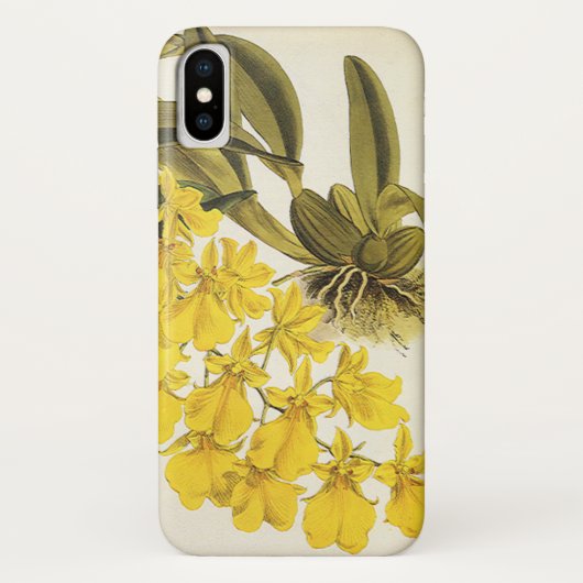 ヴィンテージ黄色Oncidium Orchid、熱帯花 Case-Mate iPhoneケース (裏面)