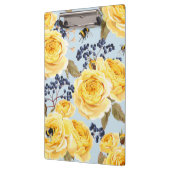 ヴィンテージ黄薔薇 |フラワークリップボード クリップボード (左)