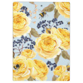 ヴィンテージ黄薔薇 |フラワークリップボード クリップボード (裏面)