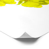 ヴィンテージ黄蘭の花 ポスター (角)