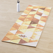 ヴィンテージ黄褐色の幾何学模様モノグラム