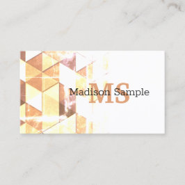 ヴィンテージ黄褐色の幾何学模様モノグラム 名刺