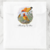 ヴィンテージ黄金の考える鳥 スクエアシール (バッグ)