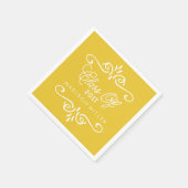 ヴィンテージ黄 | 卒業ナプキン スタンダードカクテルナプキン (角)