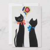 ヴィンテージ黒い猫のオデュレーション シーズンカード (正面)