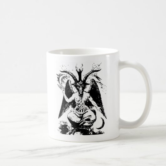 ヴィンテージ黒いBaphomet コーヒーマグカップ (右)