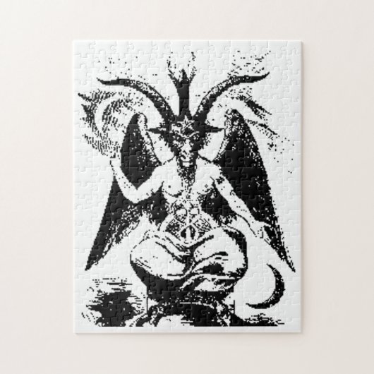 ヴィンテージ黒いBaphomet ジグソーパズル (縦)