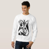 ヴィンテージ黒いBaphomet スウェットシャツ (正面フル)