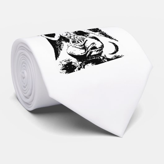 ヴィンテージ黒いBaphomet ネクタイ (ロール)