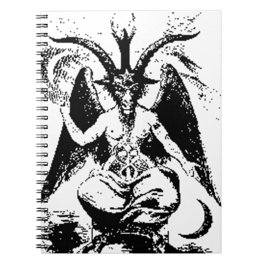 ヴィンテージ黒いBaphomet ノートブック (正面)