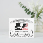 ヴィンテージ黒とピンクの口ひげ 案内ポストカード (スタンド正面)