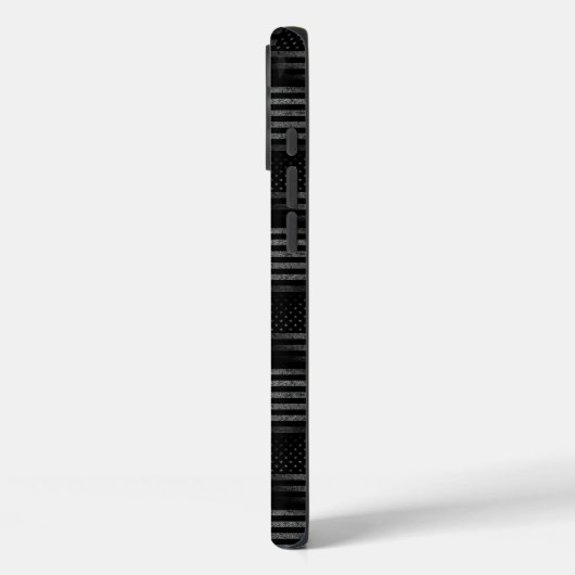ヴィンテージ黒グランジアメリカ国旗のパターン Case-Mate iPhoneケース (裏面 / 左)
