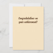 ヴィンテージ黒人卒業生のお祝い 案内状 (裏面)