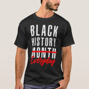 ヴィンテージ黒人歴史月日曜女性男性 Tシャツ