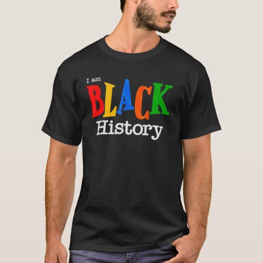 ヴィンテージ黒人歴史月第一女性男性 Tシャツ (正面)