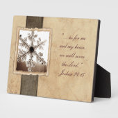 ヴィンテージ黒冬のスノーフレーク フォトプラーク (側面)