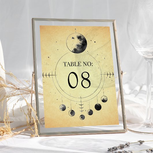 ヴィンテージ黒月結婚相 テーブルナンバー