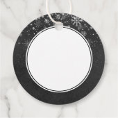 ヴィンテージ黒板のクリスマススノーフレーク フェイバータグ (裏面)